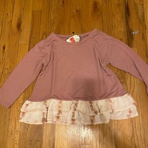 3/4 sleeve babydoll crop top